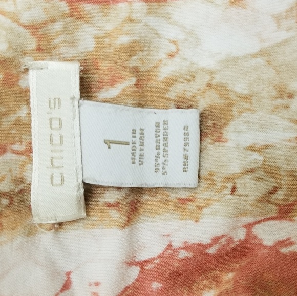 Chico's Sz 1 (M) Rust/Orange Python/Snake print T - Picture 4 of 5